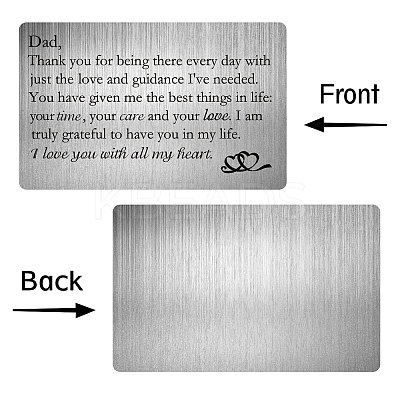 Rectangle 201 Stainless Steel Blank Thermal Transfer Wallet Card DIY-WH0252-006-1