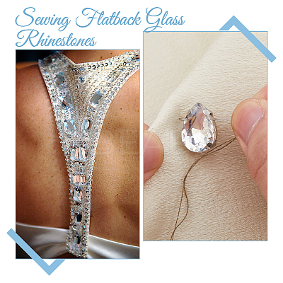 60Pcs Teardrop Sew on Rhinestone RGLA-DC0001-06-1