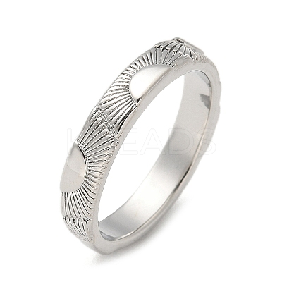 304 Stainless Steel Sun Shin Finger Ring for Women RJEW-B109-04P-1