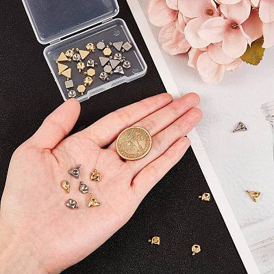 304 Stainless Steel Pendant Rhinestone Settings STAS-UN0011-07-1
