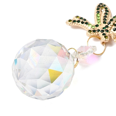 Alloy Rhinestones & Glass Charm Suncatchers HJEW-E013-01G-D-1