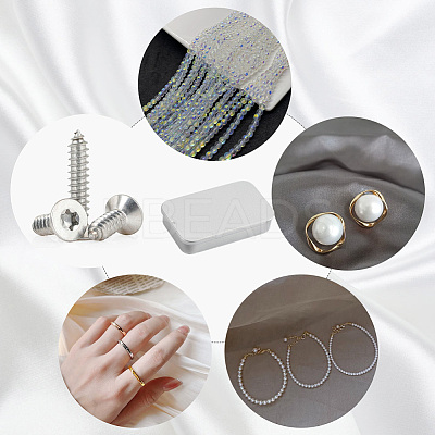 6Pcs Slide Top Tinplate Trinket Storage Boxes CON-SP0001-23F-1