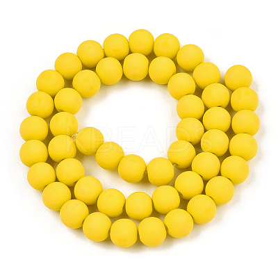 Opaque Glass Beads Strands GLAA-T032-P8mm-MD08-1