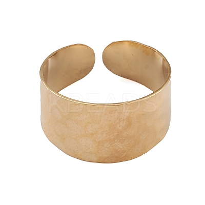 Ion Plating(IP) 304 Stainless Steel Open Cuff Rings for Women RJEW-G285-69G-1