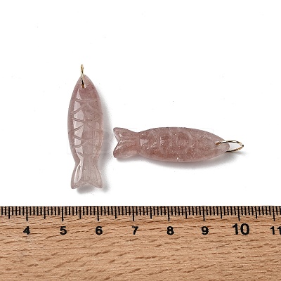 Natural Strawberry Quartz Carved Pendants X-G-G314-01G-01-1