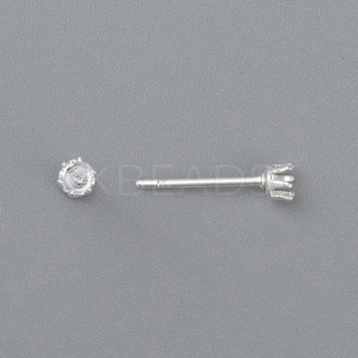 304 Stainless Steel Stud Earring Findings STAS-D448-087S-3mm-1
