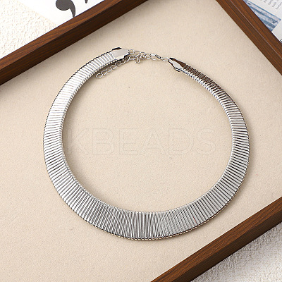 Alloy Wide Choker Necklaces for Women NJEW-C090-01P-1