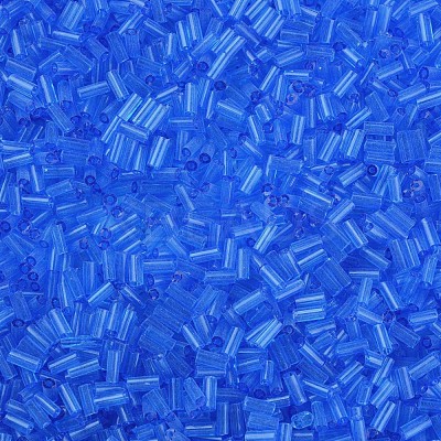 Transparent Glass Bugle Beads SEED-N005-001-C10-1