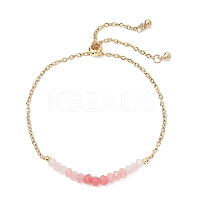 Adjustable 304 Stainless Steel Cable Chain Slider Bracelets BJEW-JB13089-1