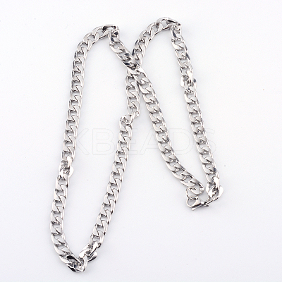 Non-Tarnish 304 Stainless Steel Curb Chains Necklaces X-NJEW-R063-30P-1