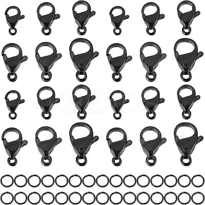 36Pcs 6 Style PVD Vacuum Plating 304 Stainless Steel Lobster Claw Clasps STAS-UN0028-35-1