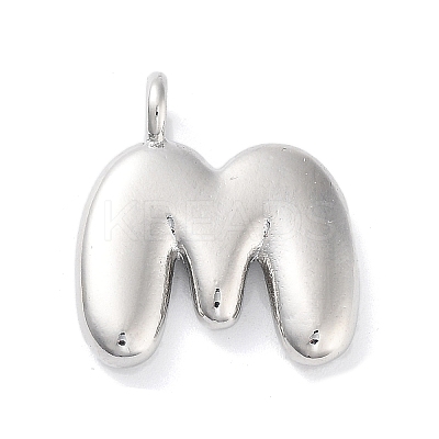 Rack Plating Brass Balloon Letter Pendants X-KK-C050-01P-M-1