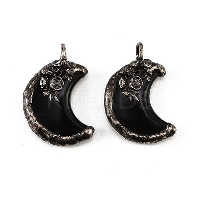 Natural Obsidian Pendants G-H359-05AS-02-1