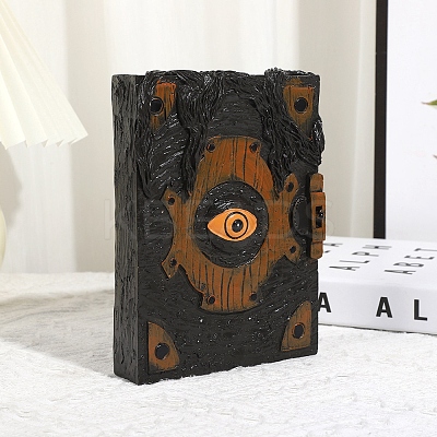 Halloween Demon Eye Horror Book Home Decor Resin Craft Ornament Evil Book Atmosphere PW-WG45B1E-01-1