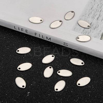 Tarnish Resistant 201 Stainless Steel Stamping Blank Tag Pendants STAS-H037-1-1