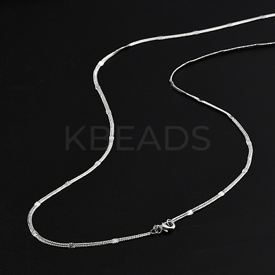 2.5mm Rack Plating Brass Herringbone Chain Necklaces for Women Men MAK-L044-19P-1