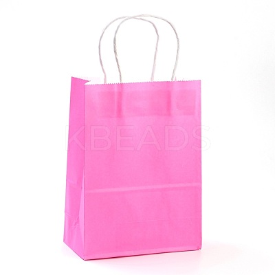 Pure Color Kraft Paper Bags AJEW-G020-B-02-1