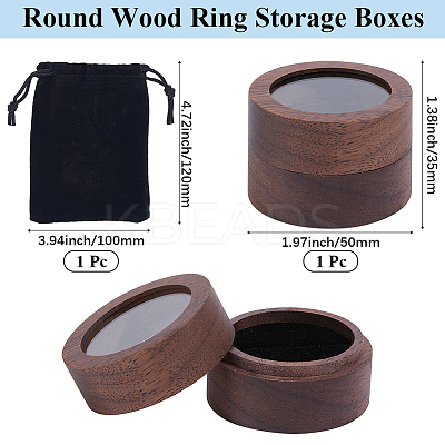 Round Wood Ring Storage Boxes BBC0002-25B-1