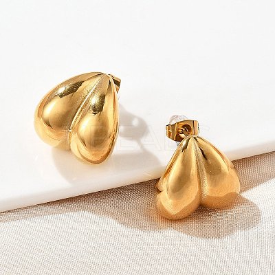 304 Stainless Steel Stud Earrings for Women EJEW-U051-04G-1
