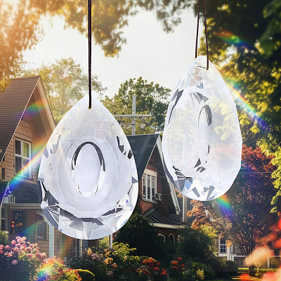 Transparent Glass Pendants GLAA-SP0001-18C-1