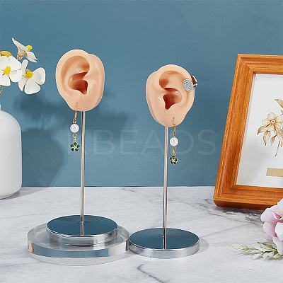 2 Bags 2 Styles Silicone Ear Shaped Earring Display Stands EDIS-OC0001-09A-1