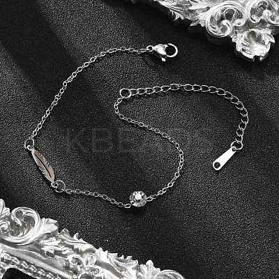 201 Stainless Steel Cable Chain Bracelets BJEW-H205-01E-P-1