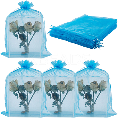 30pcs Large Organza Pouches Portable Shoes Bag Travel Storage Drawstring Bags OP-SP0001-03B-05-1