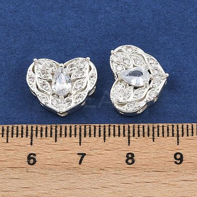 Brass Pave Cubic Zirconia Multi-strand Links ZIRC-F145-08S-01-1