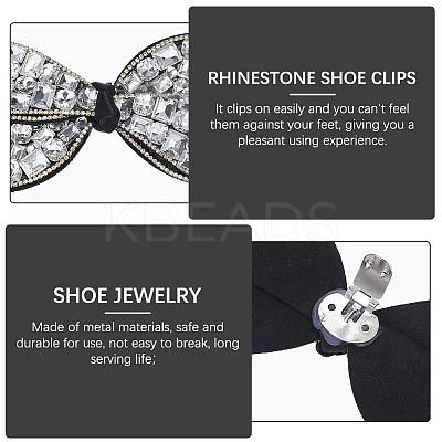 Bowknot Non-woven Fabrics Shoe Decoration FIND-WH0139-290B-1