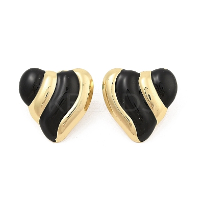 PVD Vacuum Plating Golden 304 Stainless Steel Stud Earrings for Women EJEW-Z068-07G-1
