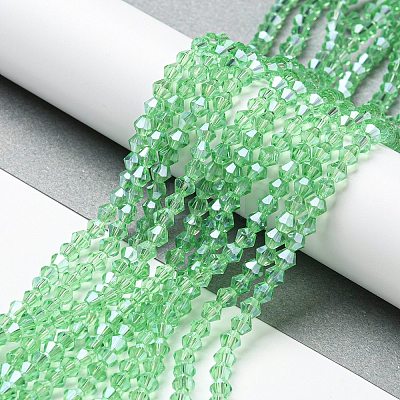 Transparent Electroplate Glass Beads Strands LS-GLAA-F029-2mm-C24-1