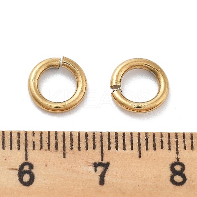 Ion Plating(IP) 304 Stainless Steel Open Jump Rings X-STAS-M081-02G-03-1