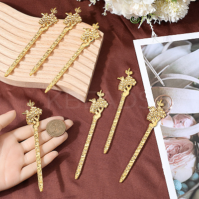 10Pcs Alloy Bookmarks AJEW-SC0003-51G-1