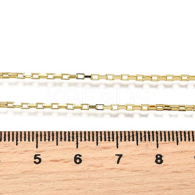 Brass Box Chain Necklaces NJEW-M108-41G-1
