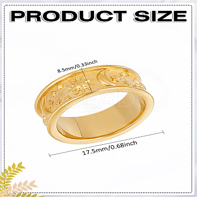 1Pc Stainless Steel Finger Rings for Women Men RJEW-LP0002-35G-1