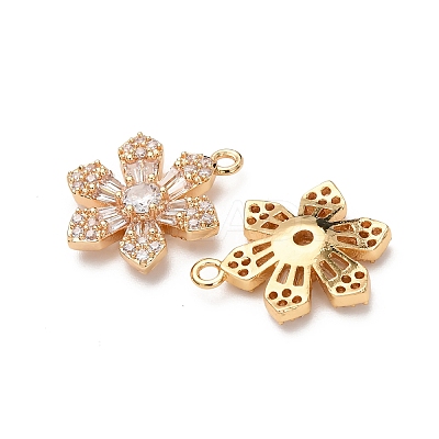 Brass Micro Pave Cubic Zirconia Pendants ZIRC-L105-04C-G-1