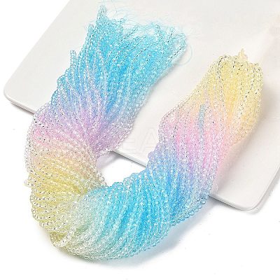 Transparent Painted Glass Beads Strands LS-DGLA-A034-T4mm-A21-1