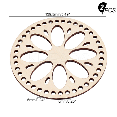 Wooden Basket Bottoms AJEW-WH0126-08A-1