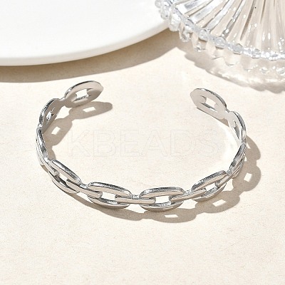 304 Stainless Steel Cuff Bangles BJEW-A160-01P-1