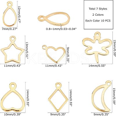 304 Stainless Steel Pendants STAS-UN0017-85-1