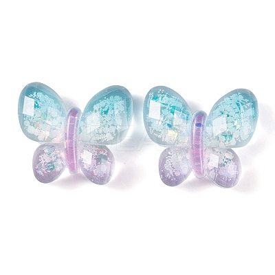 Transparent Epoxy Resin Butterfly Decoden Cabochons CRES-M034-02D-1