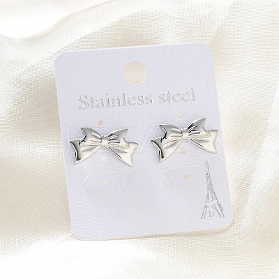 304 Stainless Steel Stud Earrings for Women LS-EJEW-K306-04P-1