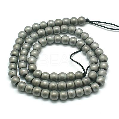 Non-magnetic Synthetic Hematite Beads Strands G-K015-6mm-02F-1