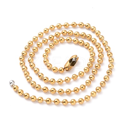 304 Stainless Steel Ball Chain Necklaces NJEW-I245-04B-G-1