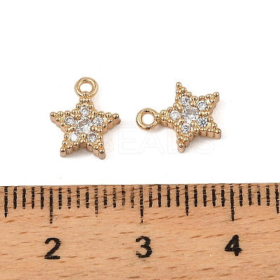 Brass Micro Pave Cubic Zirconia Pendants KK-K374-17G-1