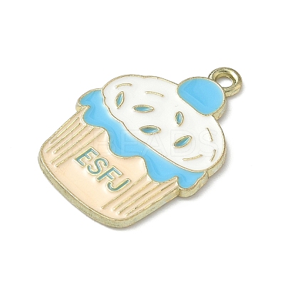 MBTI Theme Alloy Enamel Pendants ENAM-I083-01G-01-1