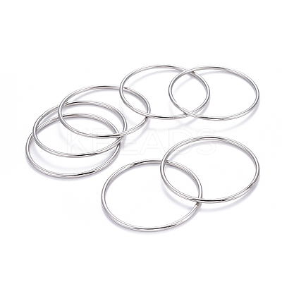 Non-Tarnish Fashion 304 Stainless Steel Buddhist Bangle Sets BJEW-L664-022A-P-1