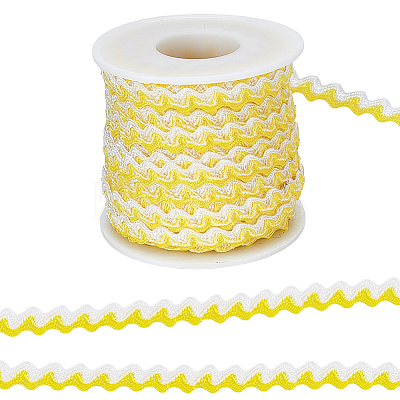 Two Tone Polyester Wavy Fringe Trim Ribbon OCOR-GF0003-97E-1