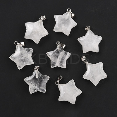 Natural Quartz Crystal Pendants G-I319-01P-04-1