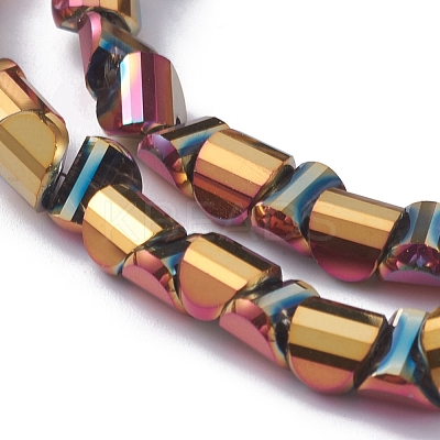 Electroplate Glass Beads Strands EGLA-L023B-FP02-1